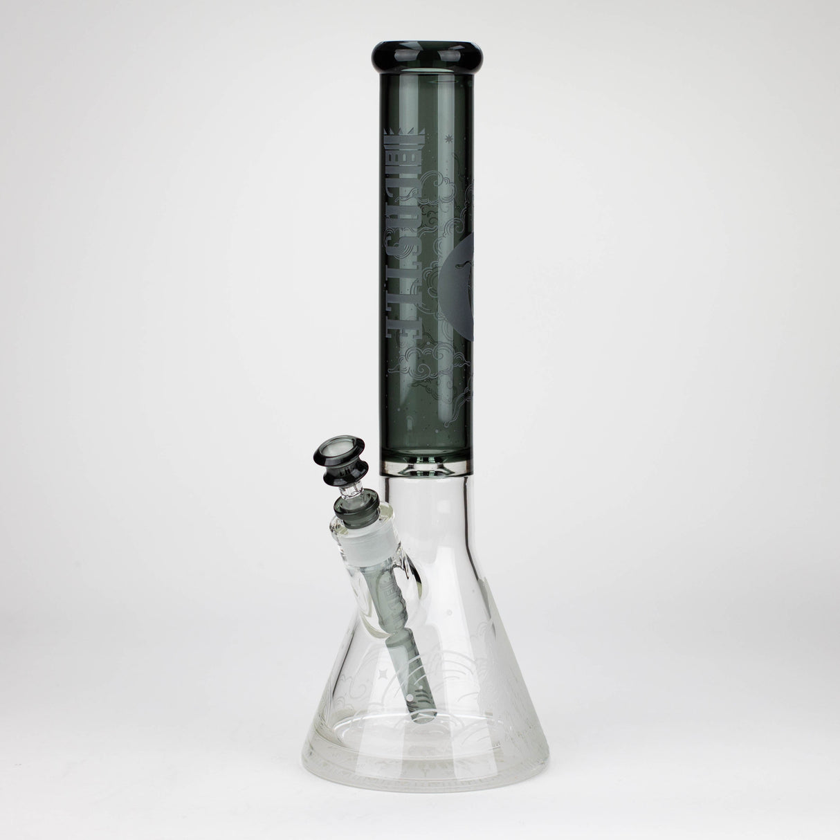 Castle Glassworks | 16" Wolf Etched Beaker Glass Bong Castle Glassworks