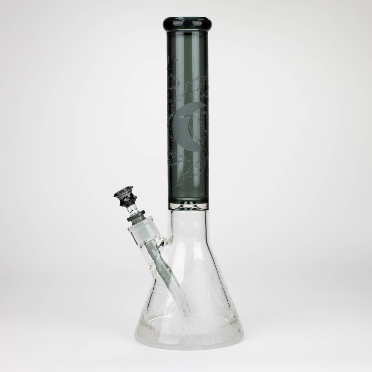 Castle Glassworks | 16" Wolf Etched Beaker Glass Bong Castle Glassworks