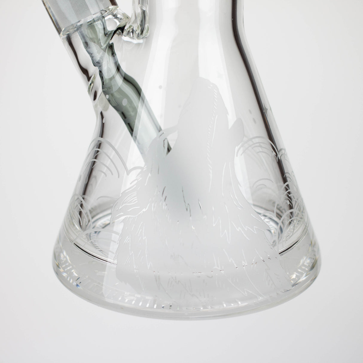 Castle Glassworks | 16" Wolf Etched Beaker Glass Bong Castle Glassworks