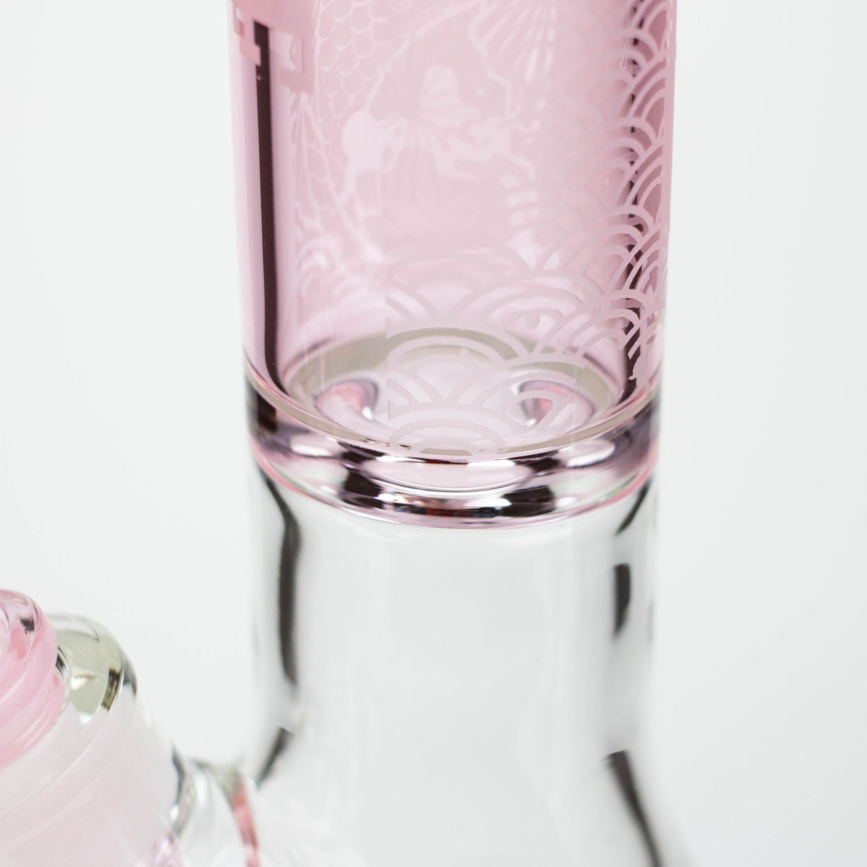 Castle Glassworks | 16" Koi Fish Etched Beaker Glass Bong Castle Glassworks