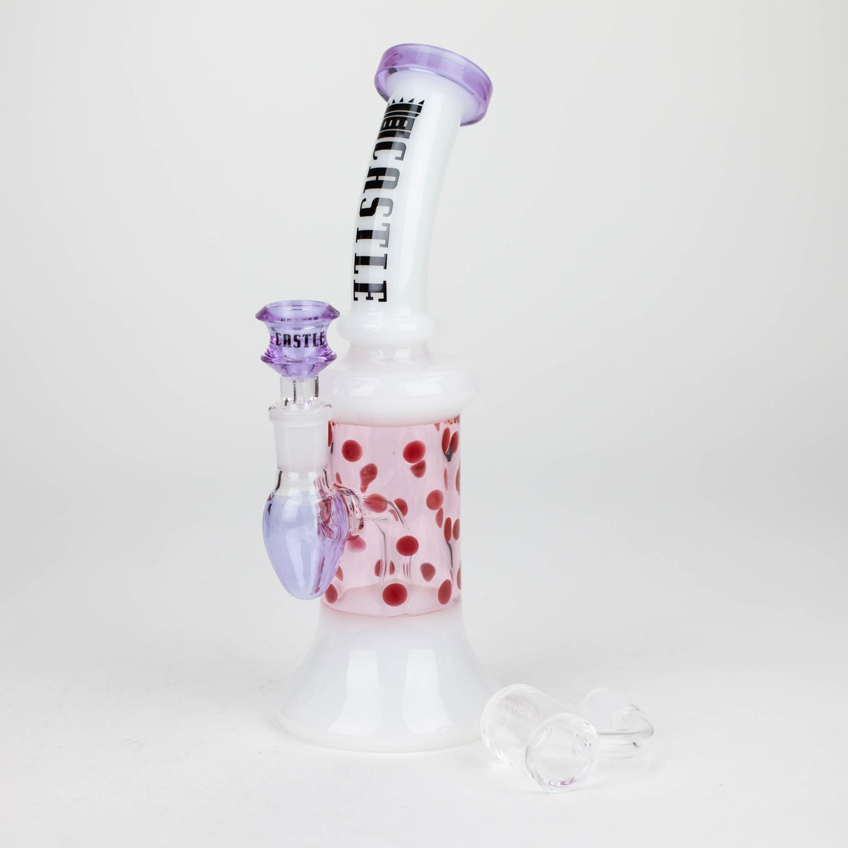 Castle Glassworks | 9" 2-in-1 Color Spots Rig Glass Rig Castle Glassworks Purple