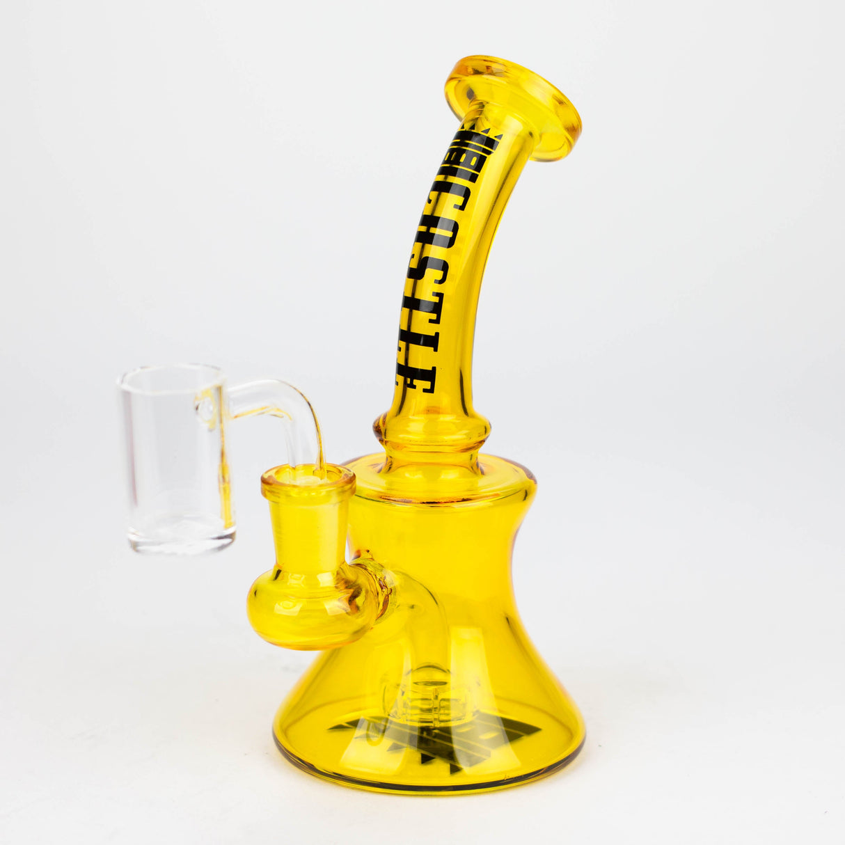 Castle Glassworks | 7" Mini Electroplated Rig Glass Rig Castle Glassworks Yellow