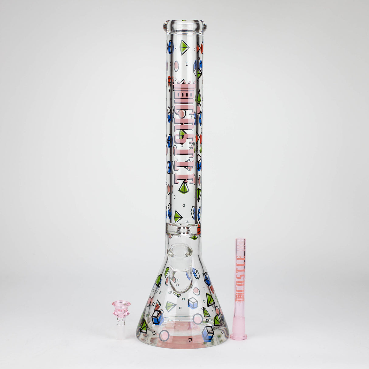 Castle Glassworks | 18" Shapes Beaker Glass Bong Castle Glassworks