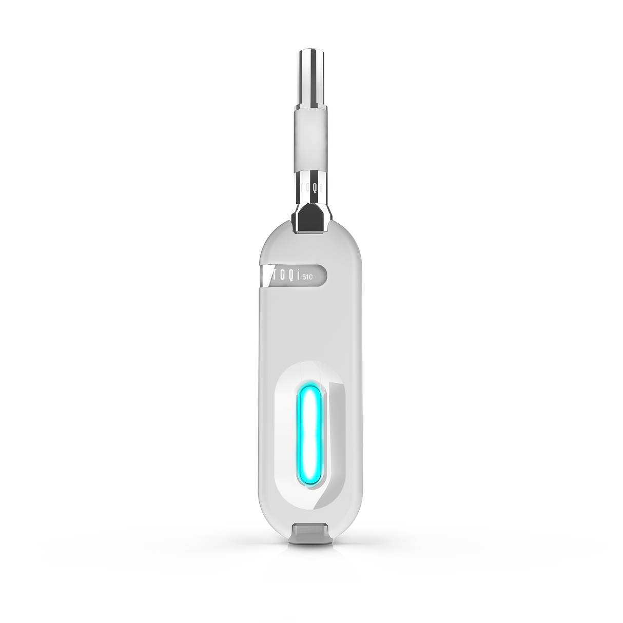TOQi Dab Bundle: 510 Wireless Vaporizer & Quartz Coil Dab Cartridge - Ultimate Portable Wax Concentrate Vaping Kit with Qi Wireless & USB-C Charging 510 Battery TOQi White