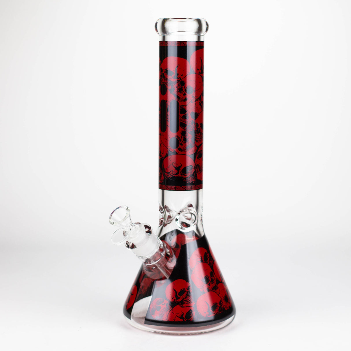 Infyniti | 14" Skull beaker 7 mm glass bong Glass Bong ONE Red