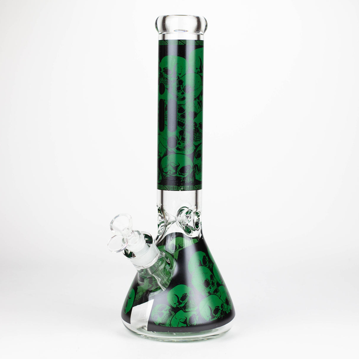 Infyniti | 14" Skull beaker 7 mm glass bong Glass Bong ONE Green