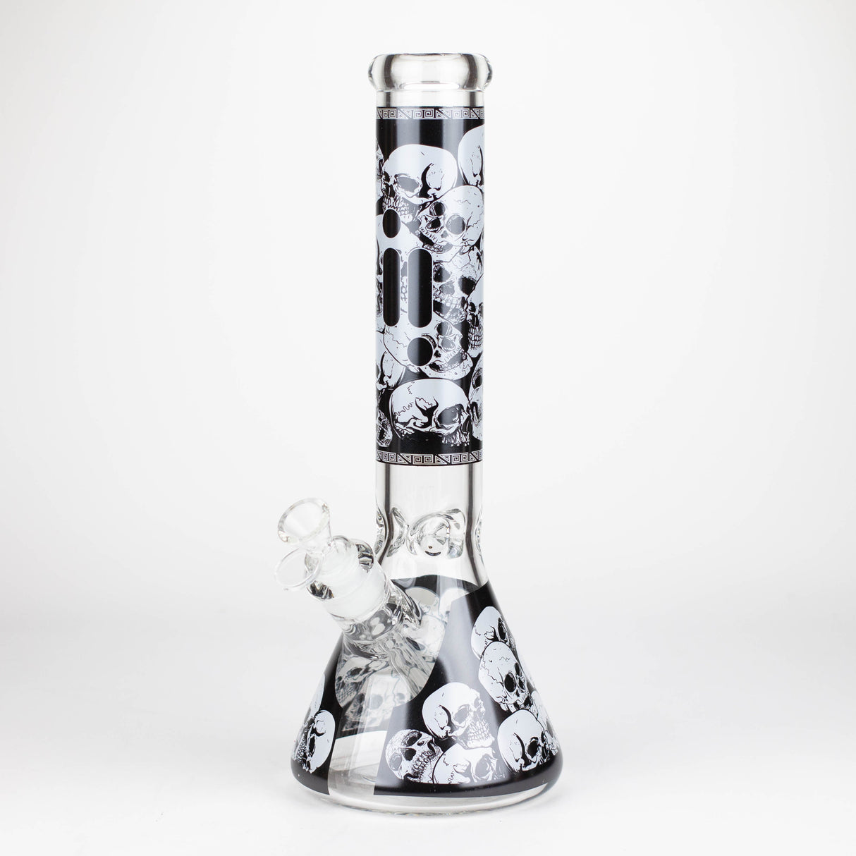 Infyniti | 14" Skull beaker 7 mm glass bong Glass Bong ONE White
