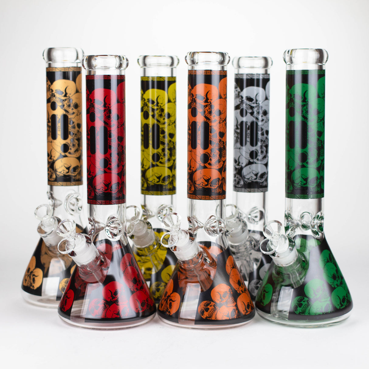 Infyniti | 14" Skull beaker 7 mm glass bong Glass Bong ONE