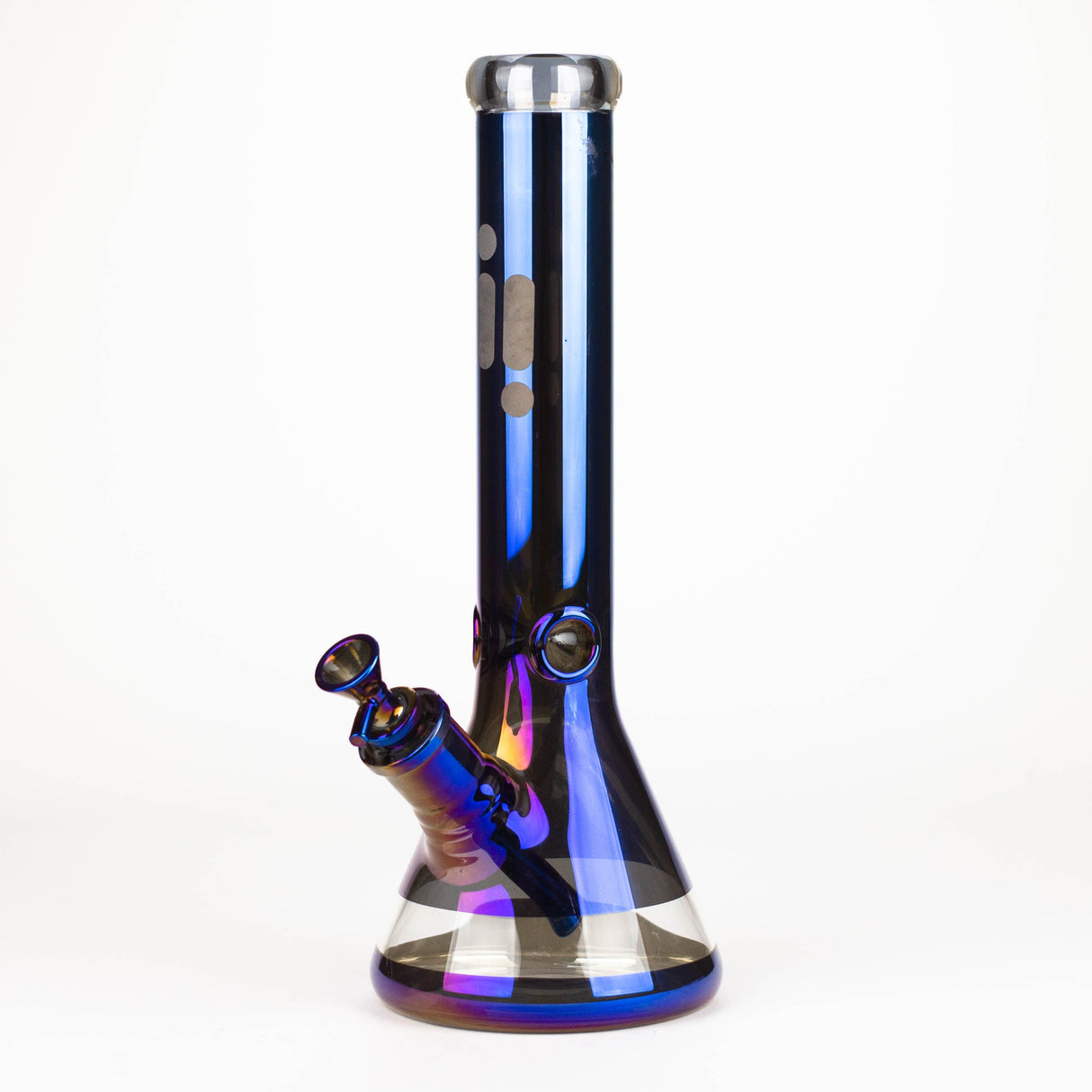13.5" Infyniti 7 mm metallic beaker bong ( GP2041 ) Glass Bong ONE Blue-Purple