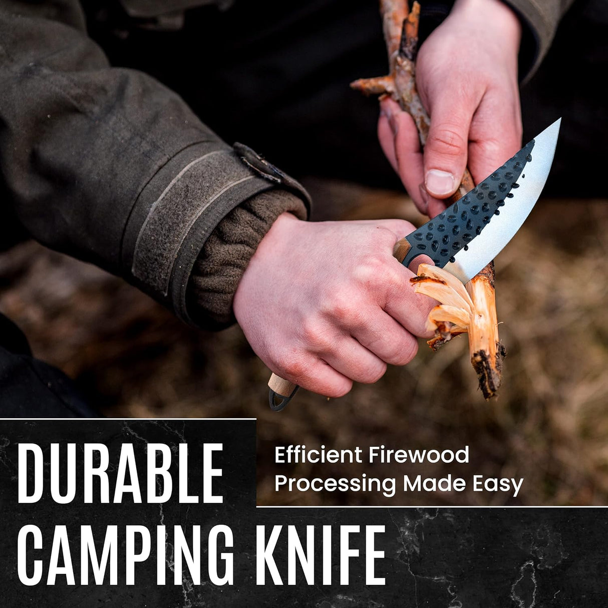 Boning Knife 110% Hand Forged Butcher Knife Camping Knife, Cleaver for Easy Cutting, Chopping, Deboning, fileting, BBQ – Outdoor and Kitchen Meat Cutting Knife Fixed Blade Knife Laser Ninja