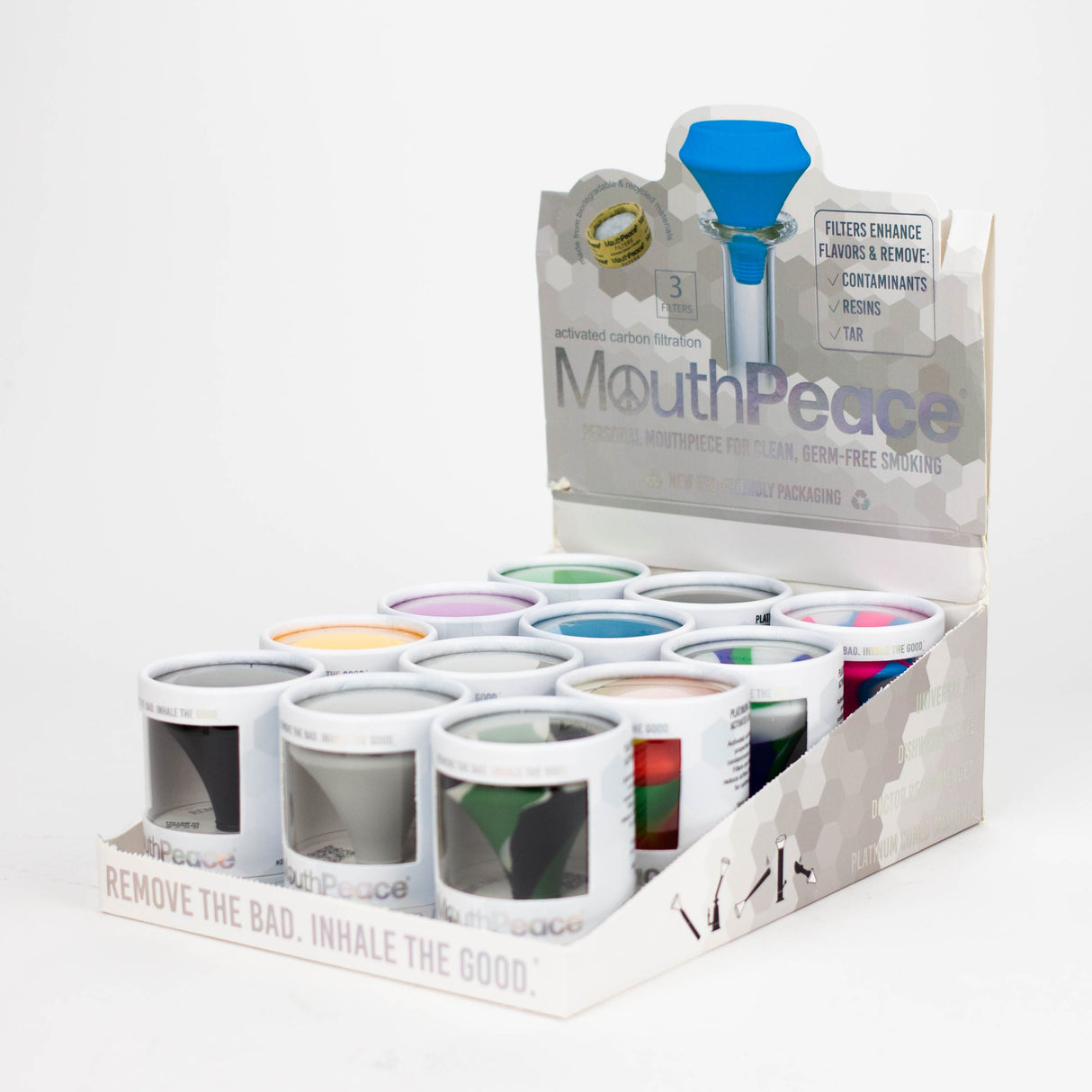 MOOSE LABS | Silicone Mouthpeace Starter set display of 12 Display Pack Smoking Cat Distribution