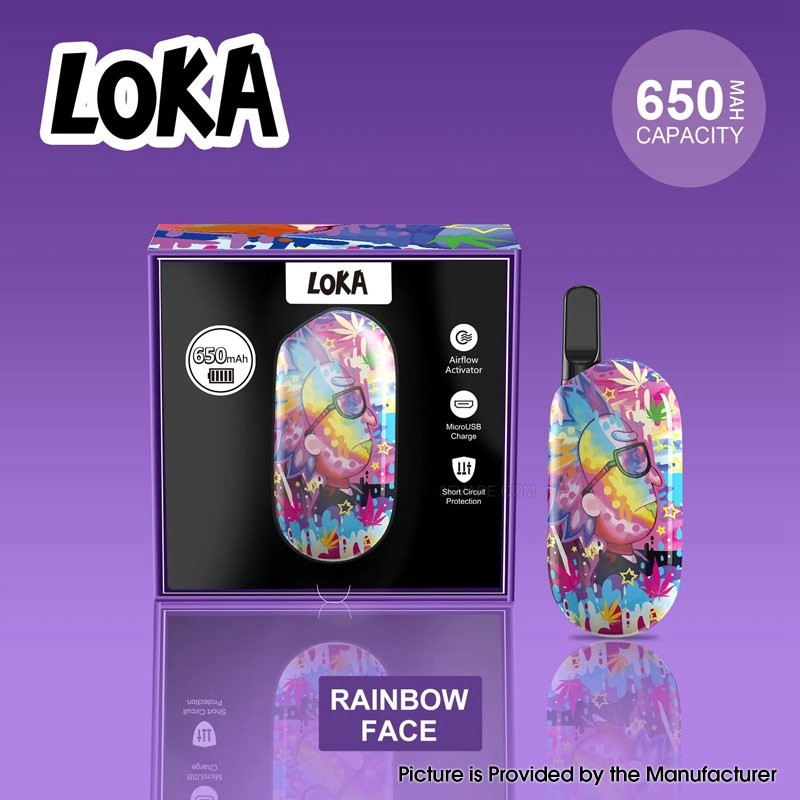 Loka | 510 Vape Cartridge 510 Battery Smoke & Vape Distributor Rainbow Face