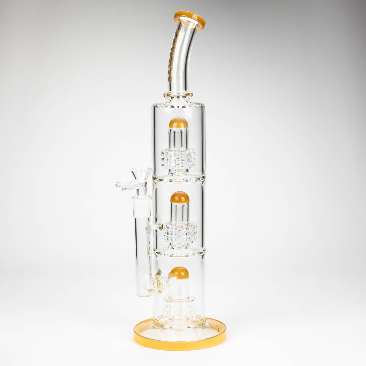 COBRA | 16" TRIPLE PERC WATER BONG Glass Bong JJ Distribution YELLOW