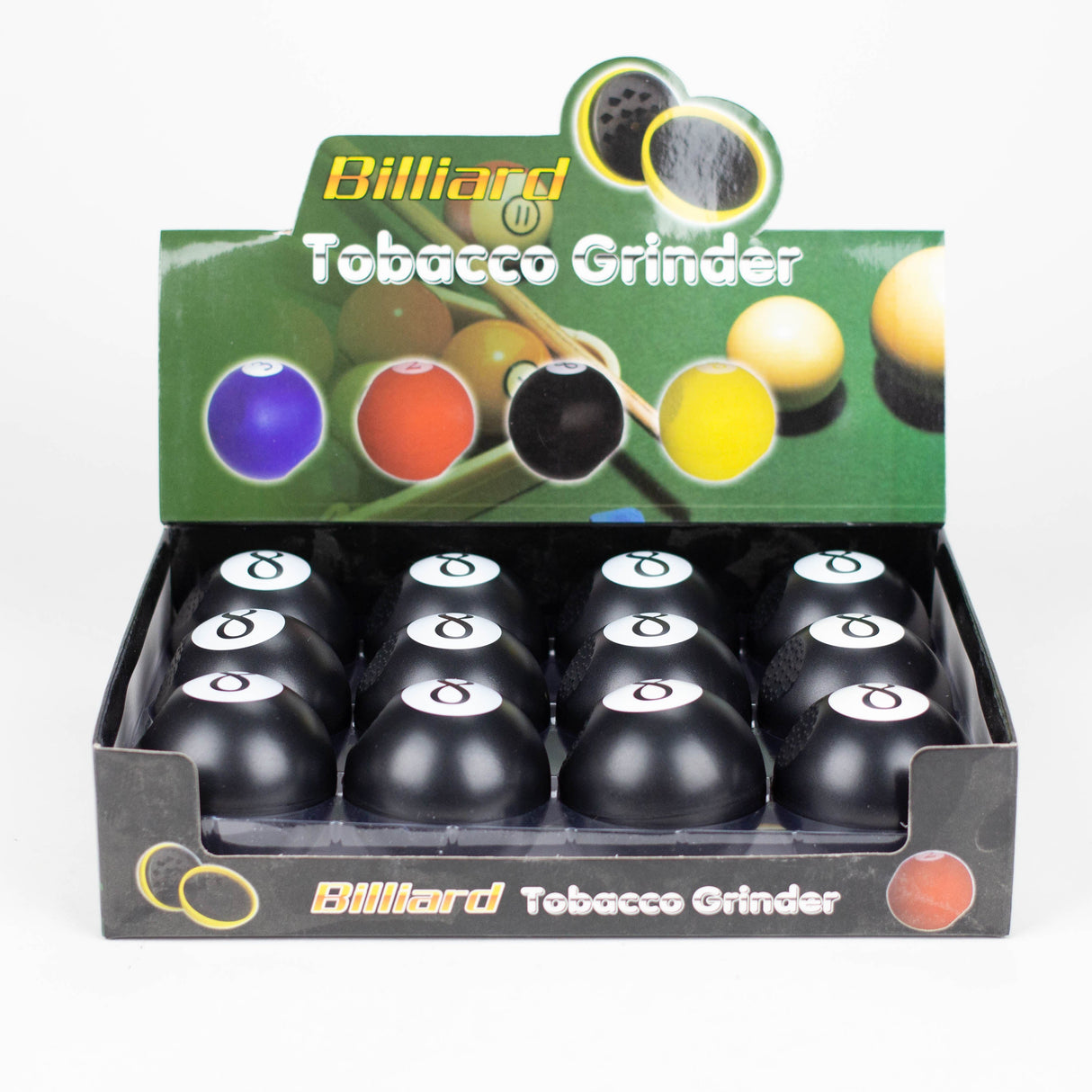 Eightball Grinders 12ct Display Pack Smoking Cat Distribution