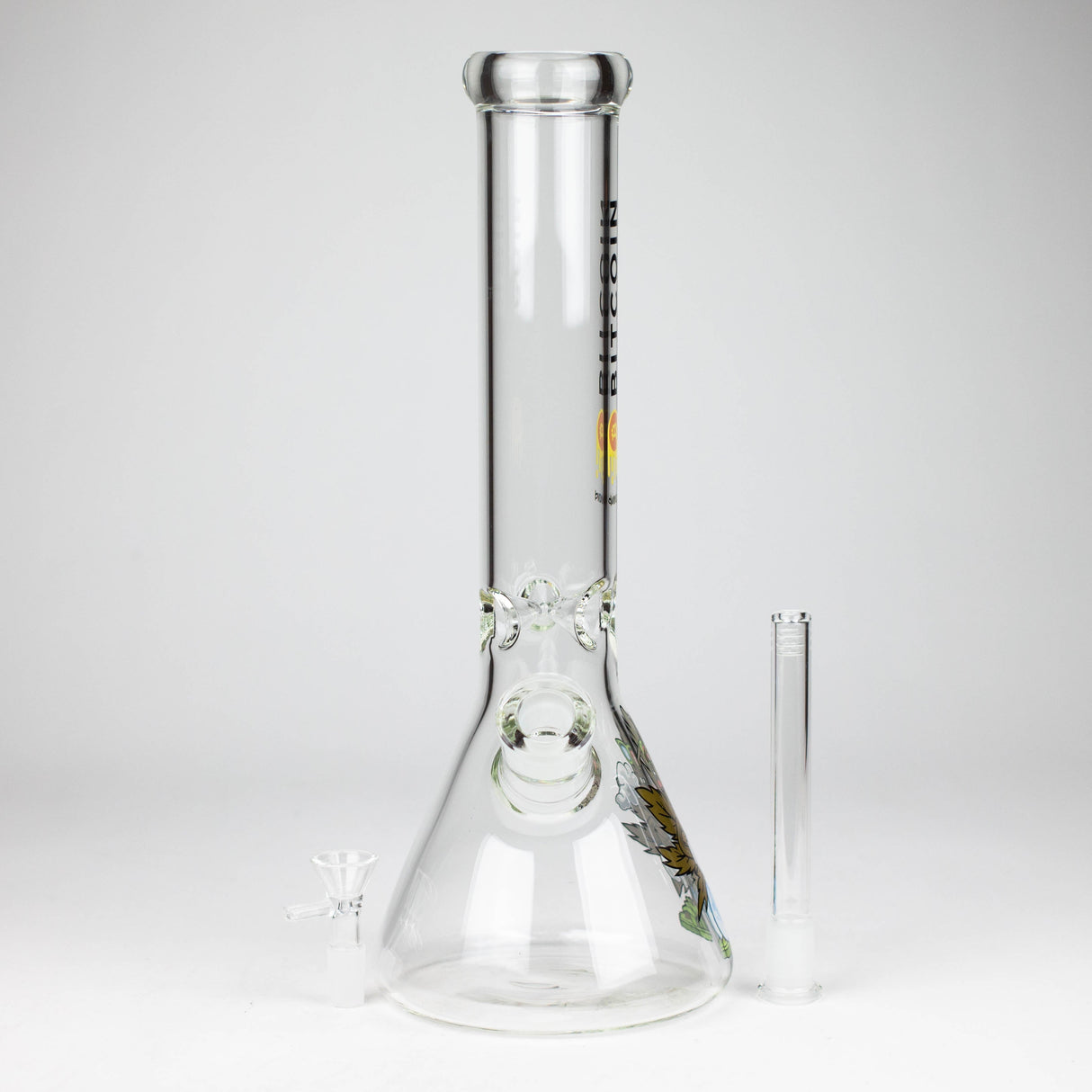 diamond | 14" Crypto Beaker Glass water Bong Glass Bong 420 Paradise