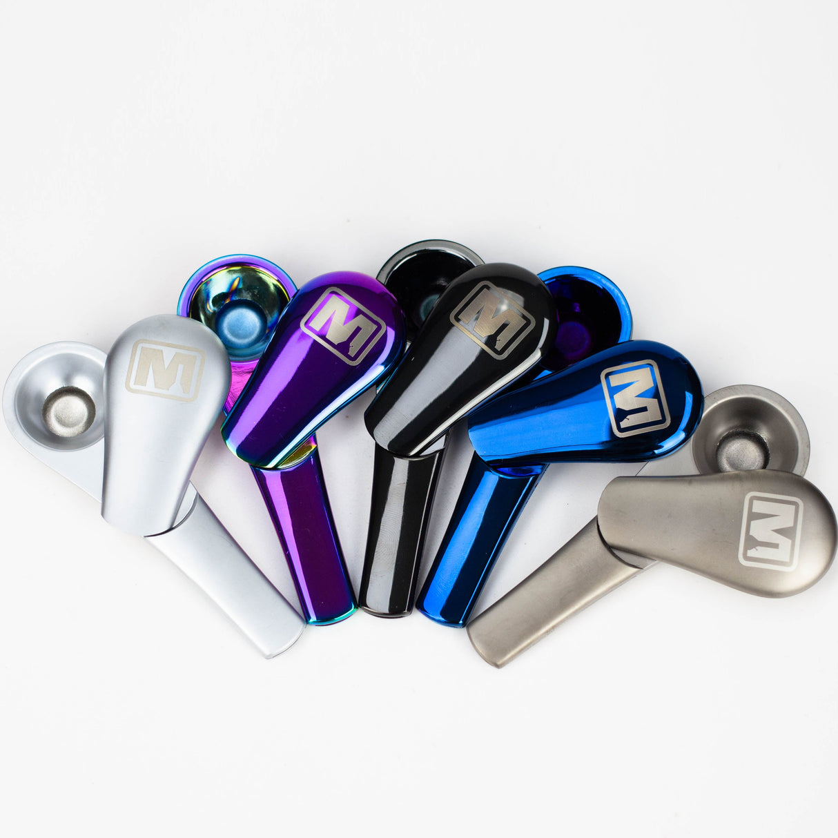 Marley | Magnetic Spoons 10ct flat of assorted Colours Metal Pipe Smoking Cat Distribution