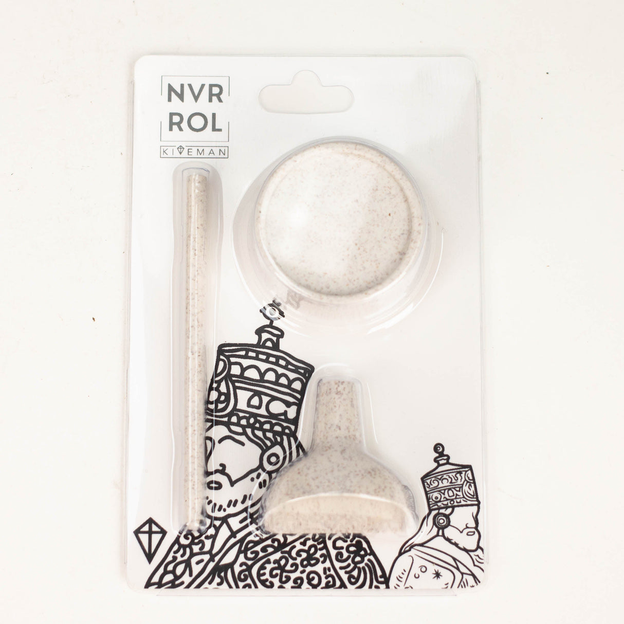 NVRROL X KITEMAN 3 in 1 Cone filling kit with Mini Grinder, Funnel, Poking Stick Regular Grinder Kiteman