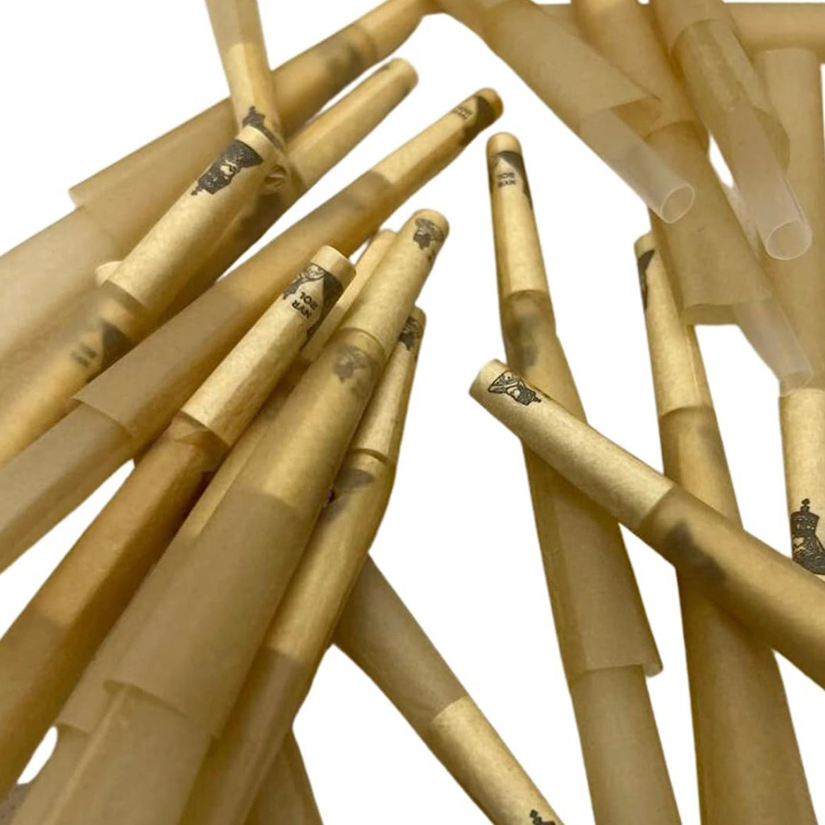 Kiteman | Unbleached Natural Rice Paper Cone -Medium Size -X40 Cones Pre-rolled Cone (Display Pack) Kiteman