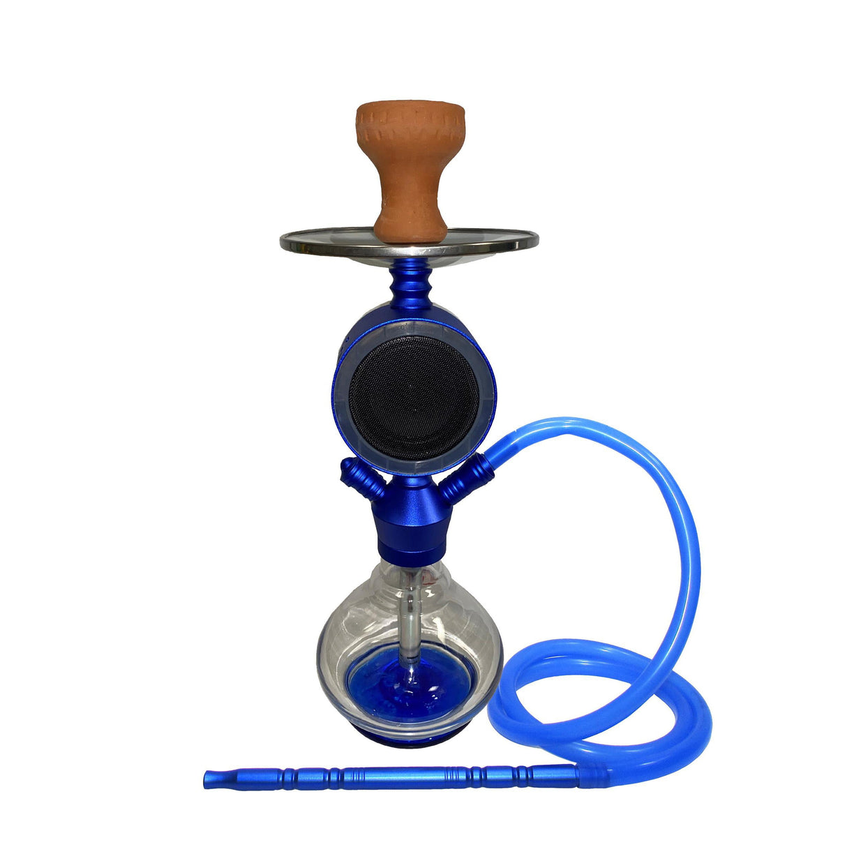 Little Mike Husic Hookah Single Hose (Hookah with speaker included) 17 inches. Hookah Jatiimports LLC BLUE