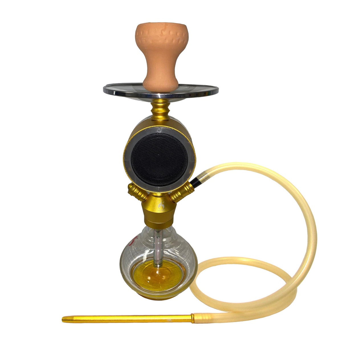 Little Mike Husic Hookah Single Hose (Hookah with speaker included) 17 inches. Hookah Jatiimports LLC YELLOW