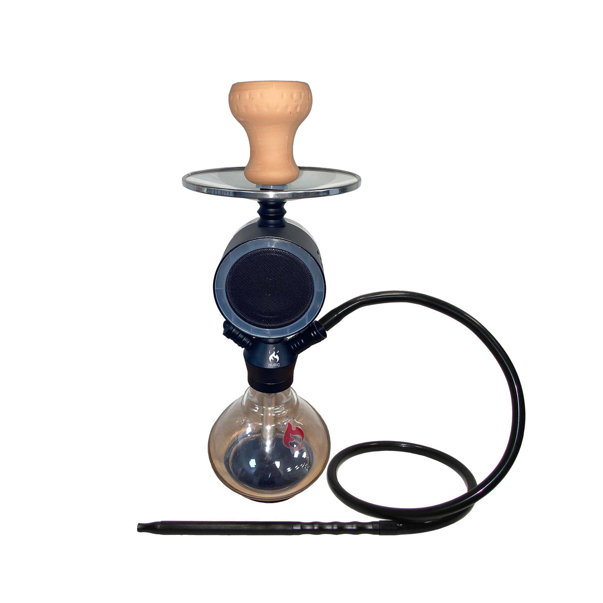 Little Mike Husic Hookah Single Hose (Hookah with speaker included) 17 inches. Hookah Jatiimports LLC BLACK