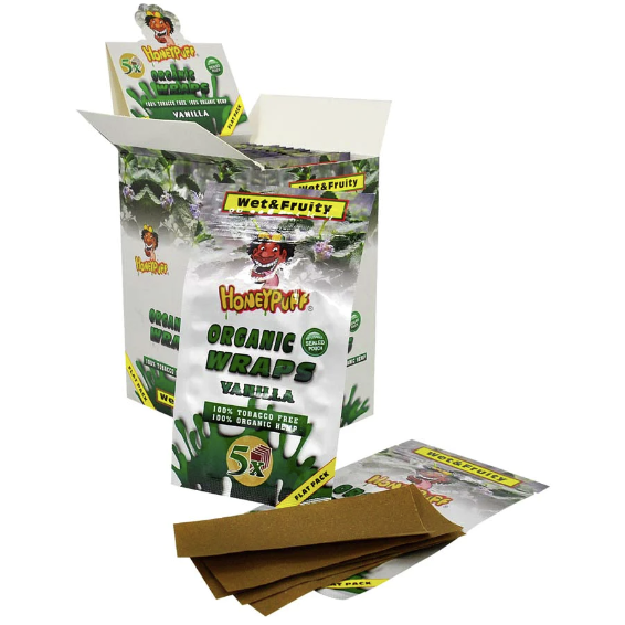 HONEY PUFF | ORGANIC FRUIT FLAVORED HEMP WRAPS Boxes of 50 Leaf Wrap Super Supplys Inc Vanilla