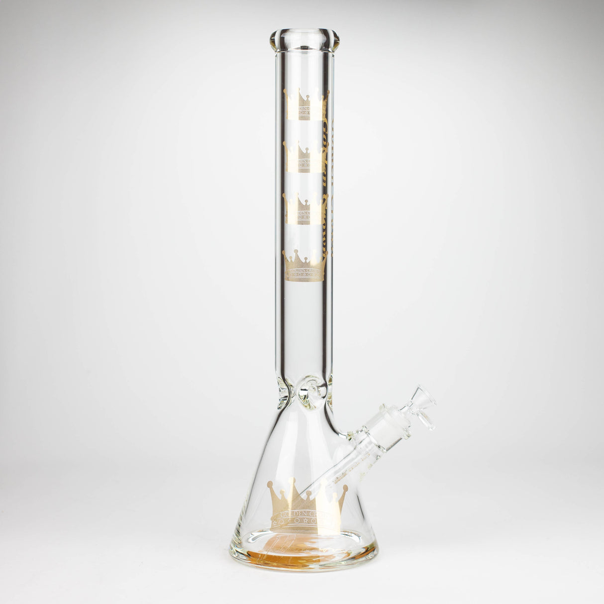 Golden Crown™ | 18 Inch 9mm glass bong with Signature and 24K Gold Emblem Glass Bong Smoke & Vape Distributor