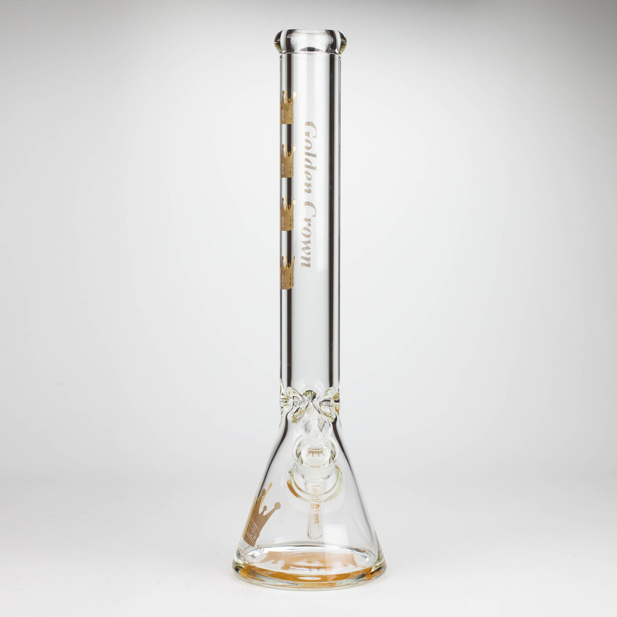 Golden Crown™ | 18 Inch 9mm glass bong with Signature and 24K Gold Emblem Glass Bong Smoke & Vape Distributor