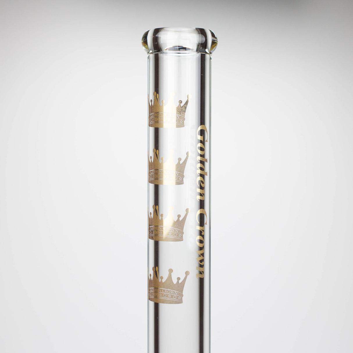 Golden Crown™ | 18 Inch 9mm glass bong with Signature and 24K Gold Emblem Glass Bong Smoke & Vape Distributor