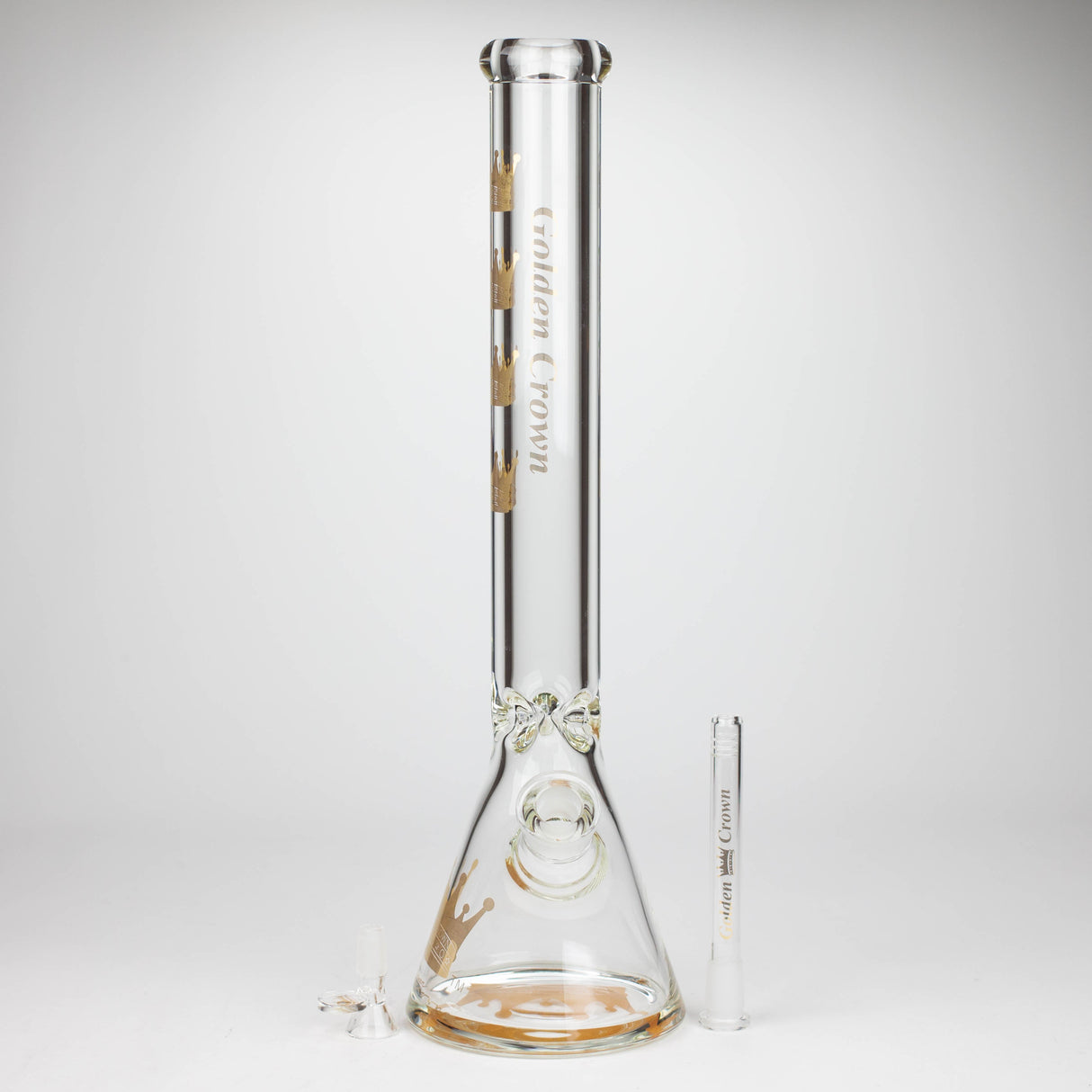 Golden Crown™ | 18 Inch 9mm glass bong with Signature and 24K Gold Emblem Glass Bong Smoke & Vape Distributor