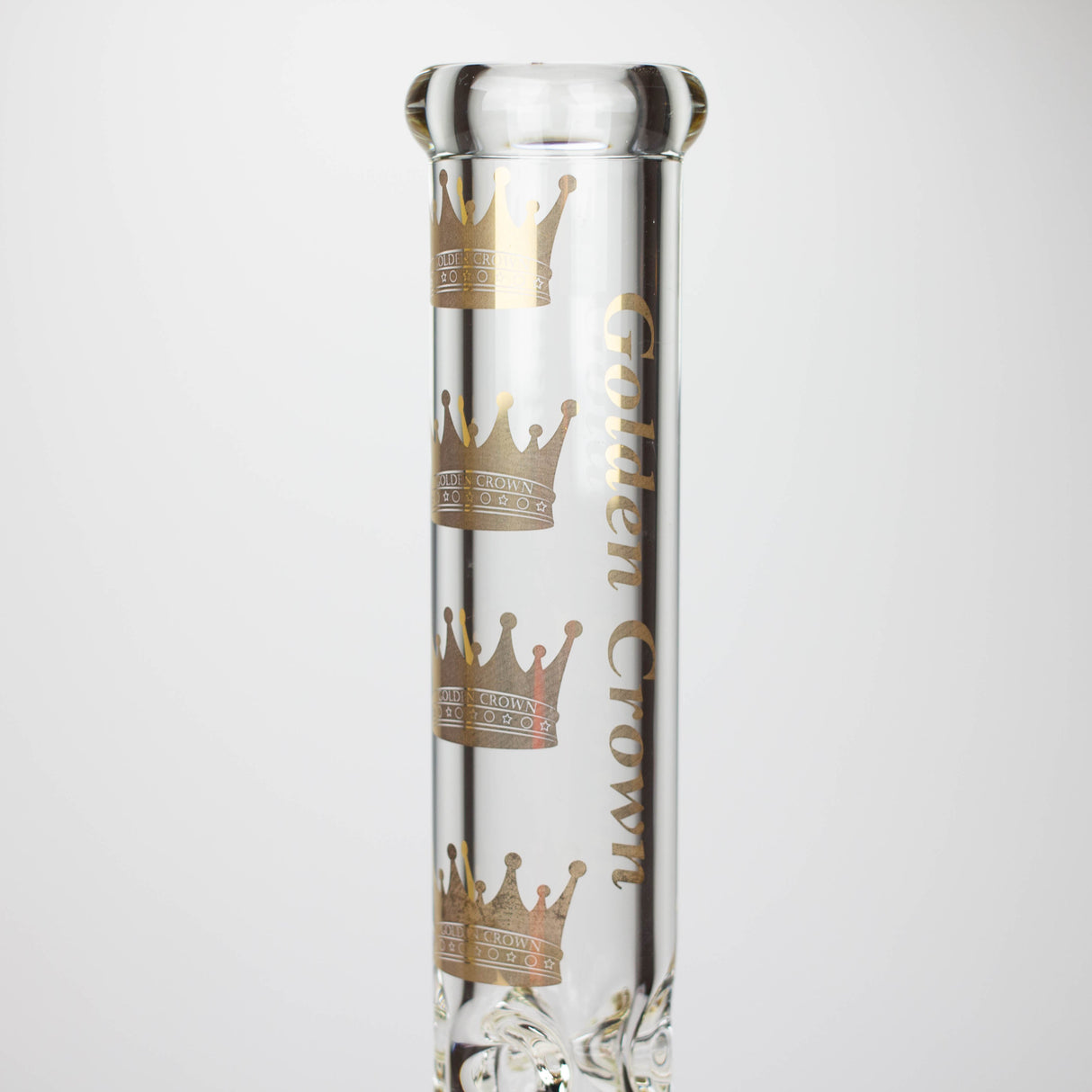 Golden Crown™ | 14 Inch 9mm glass bong with Signature and 24K Gold Emblem Glass Bong Smoke & Vape Distributor