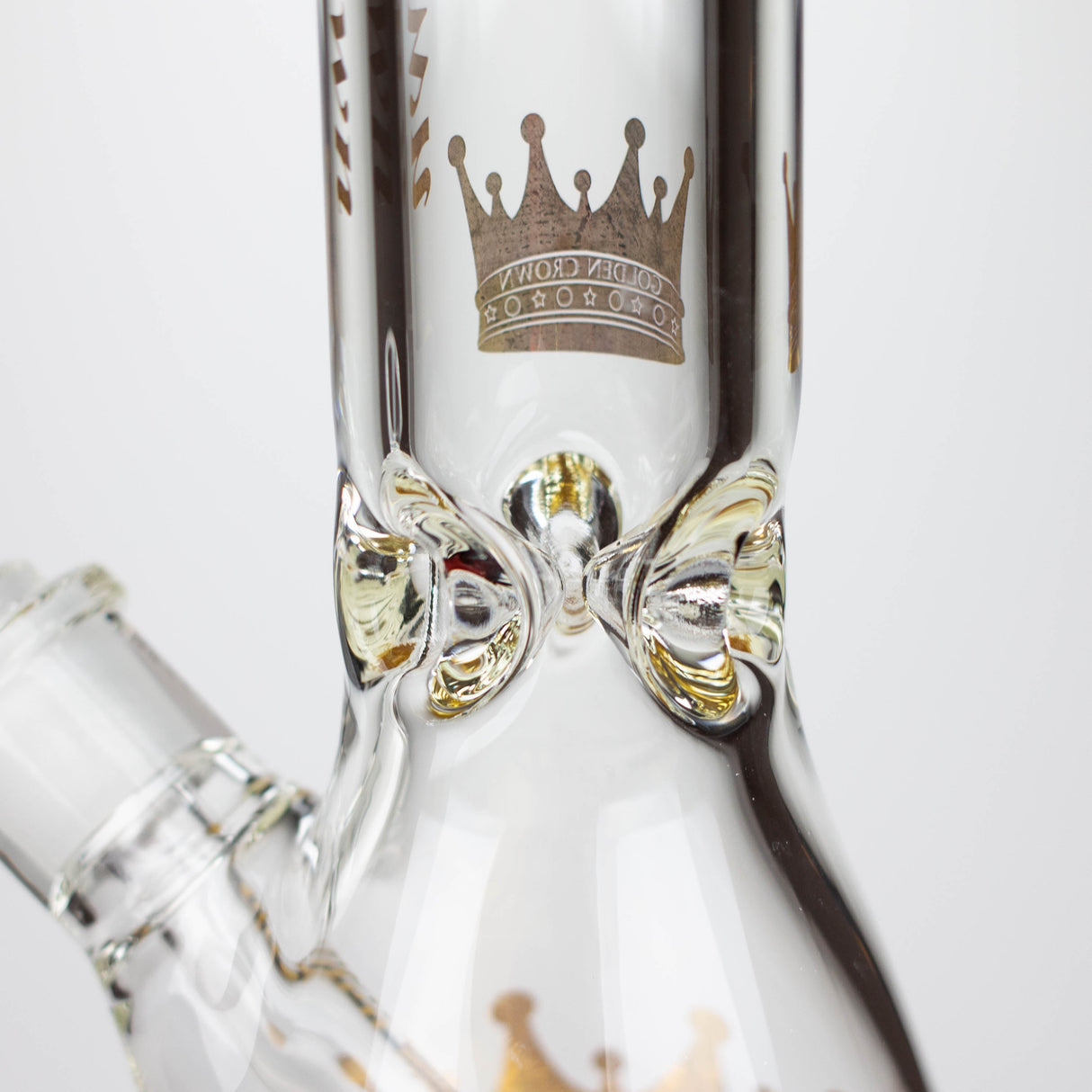 Golden Crown™ | 14 Inch 9mm glass bong with Signature and 24K Gold Emblem Glass Bong Smoke & Vape Distributor