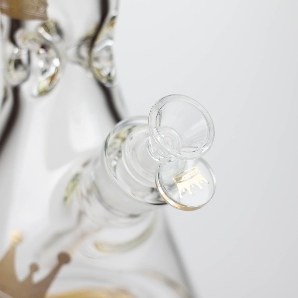 Golden Crown™ | 14 Inch 9mm glass bong with Signature and 24K Gold Emblem Glass Bong Smoke & Vape Distributor