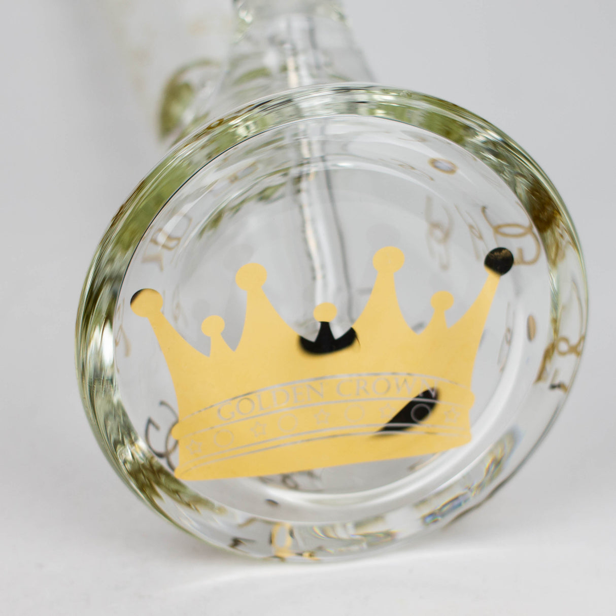 Golden Crown™ | 18 Inch 9mm GC with 24K Gold Emblem Glass Bong Smoke & Vape Distributor