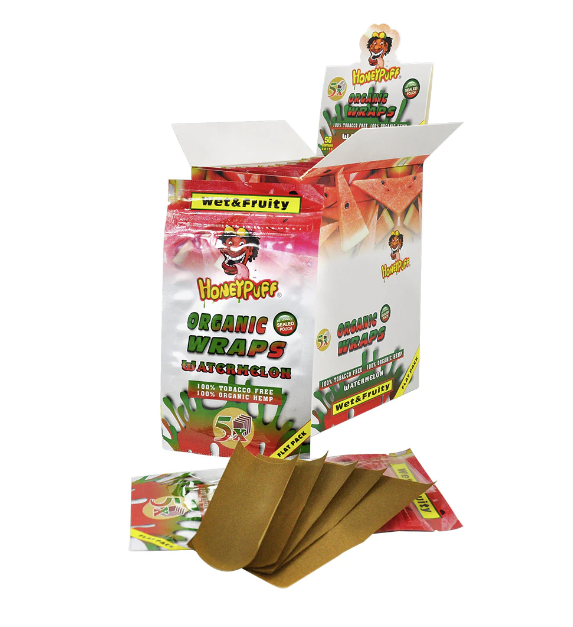 HONEY PUFF | ORGANIC FRUIT FLAVORED HEMP WRAPS Boxes of 50 Leaf Wrap Super Supplys Inc Watermelon