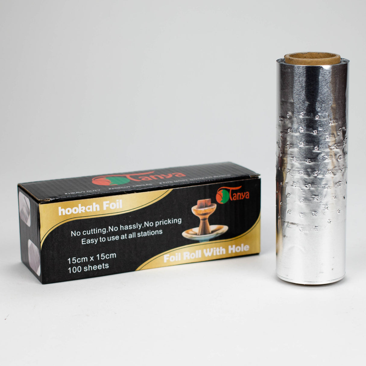 Tanya | Hookah Pre-Poked Foil Roll 100 Sheets Other Jatiimports LLC Large (15cm x 15cm)