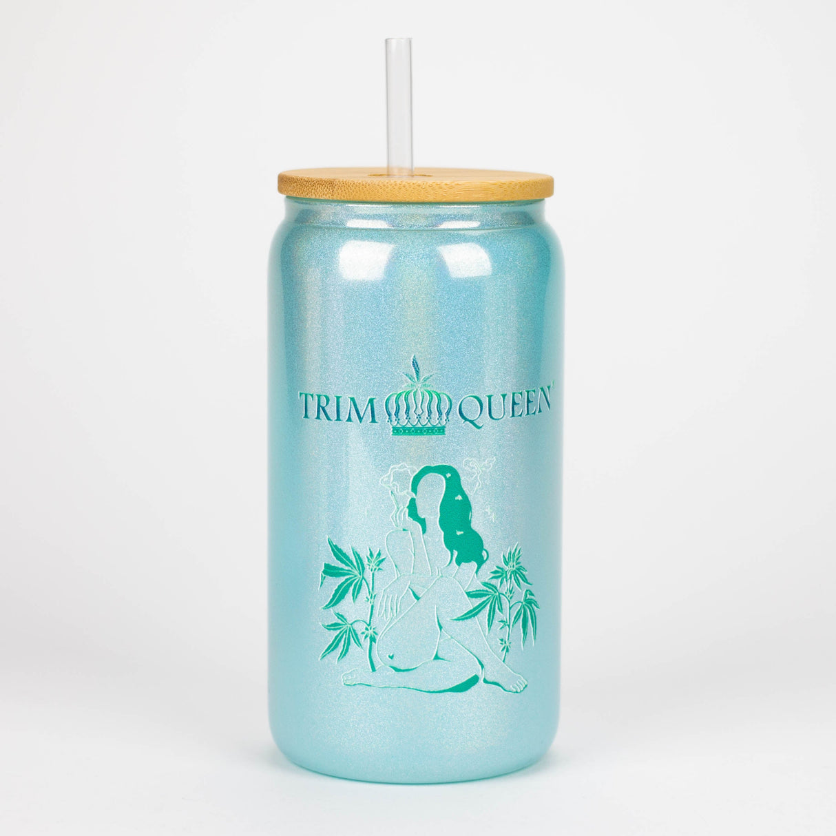 TRIM QUEEN | LADY 420 GLASS TUMBLER Gadget Trim Queen GREEN