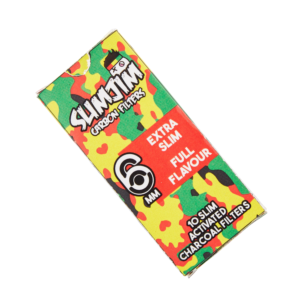 Slimjim - Camo Carbon Filters (6mm) (Pack of 10) Filter Tip SLIMJIM