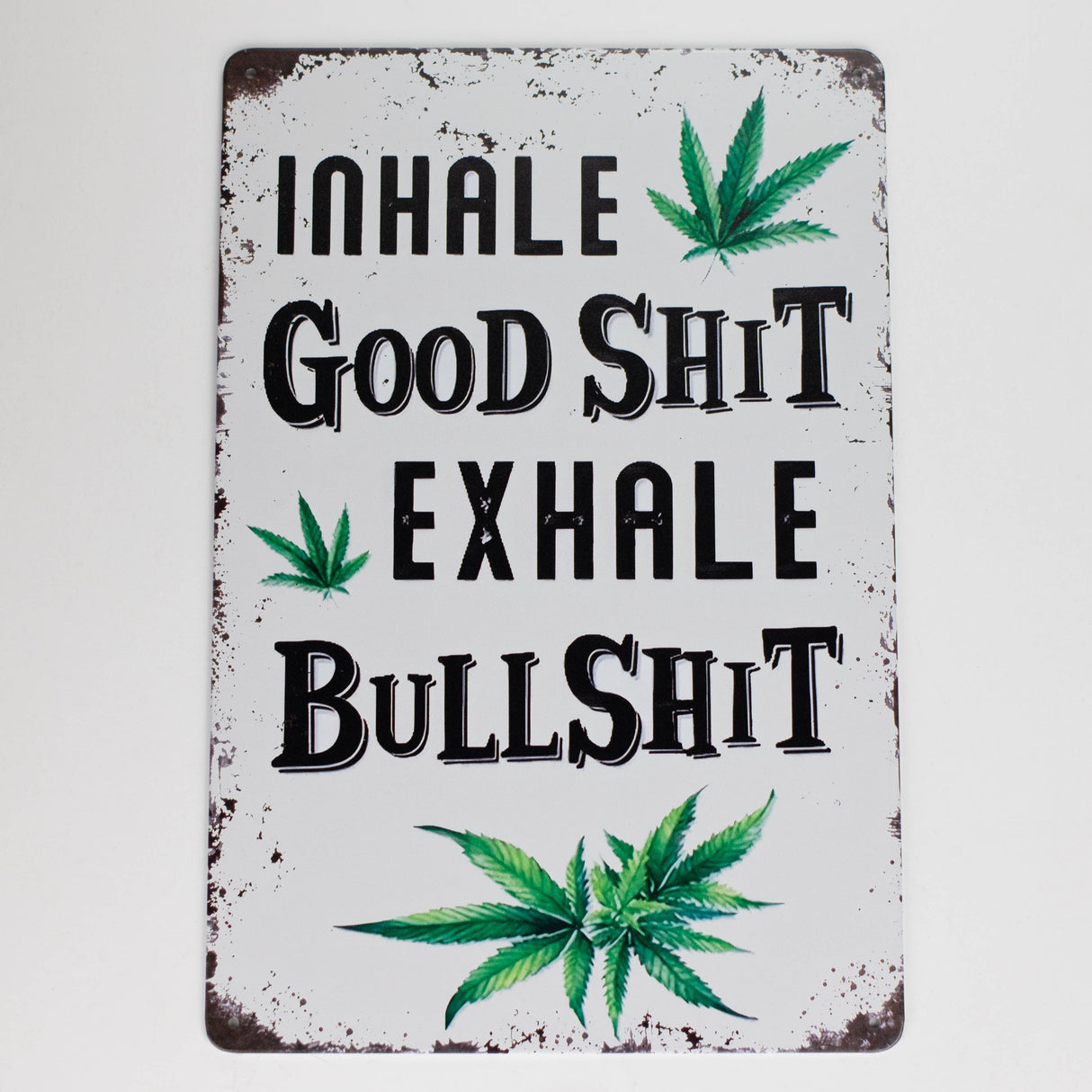 TRIM QUEEN | 420 VINTAGE SIGN- 8" x 12" Flag · Sign Trim Queen INHALE GOOD SHIT