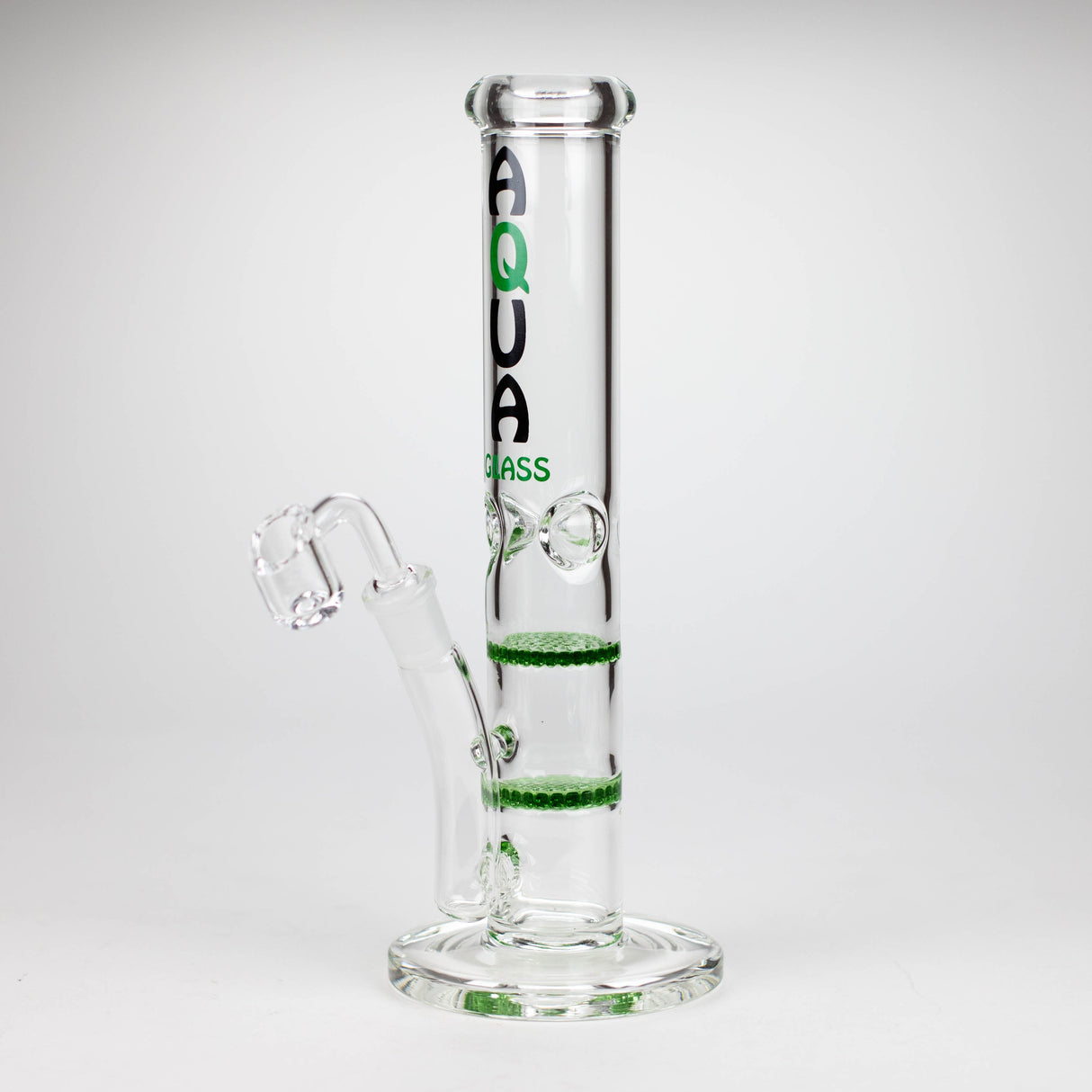 Aqua | 10″ Glass Bong Collection with Bowl & Banger – Assorted (B1) – Box of 12 Glass Rig Canadian Distributor