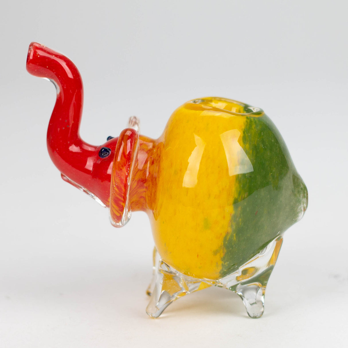 4.25" Elephant Rasta color hand pipe Glass Pipe NIBO Distribution