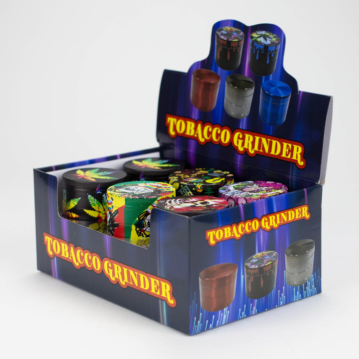 Dia 50mm*37mm Hemp Grinder Box of 12 Display Pack Super Supplys Inc