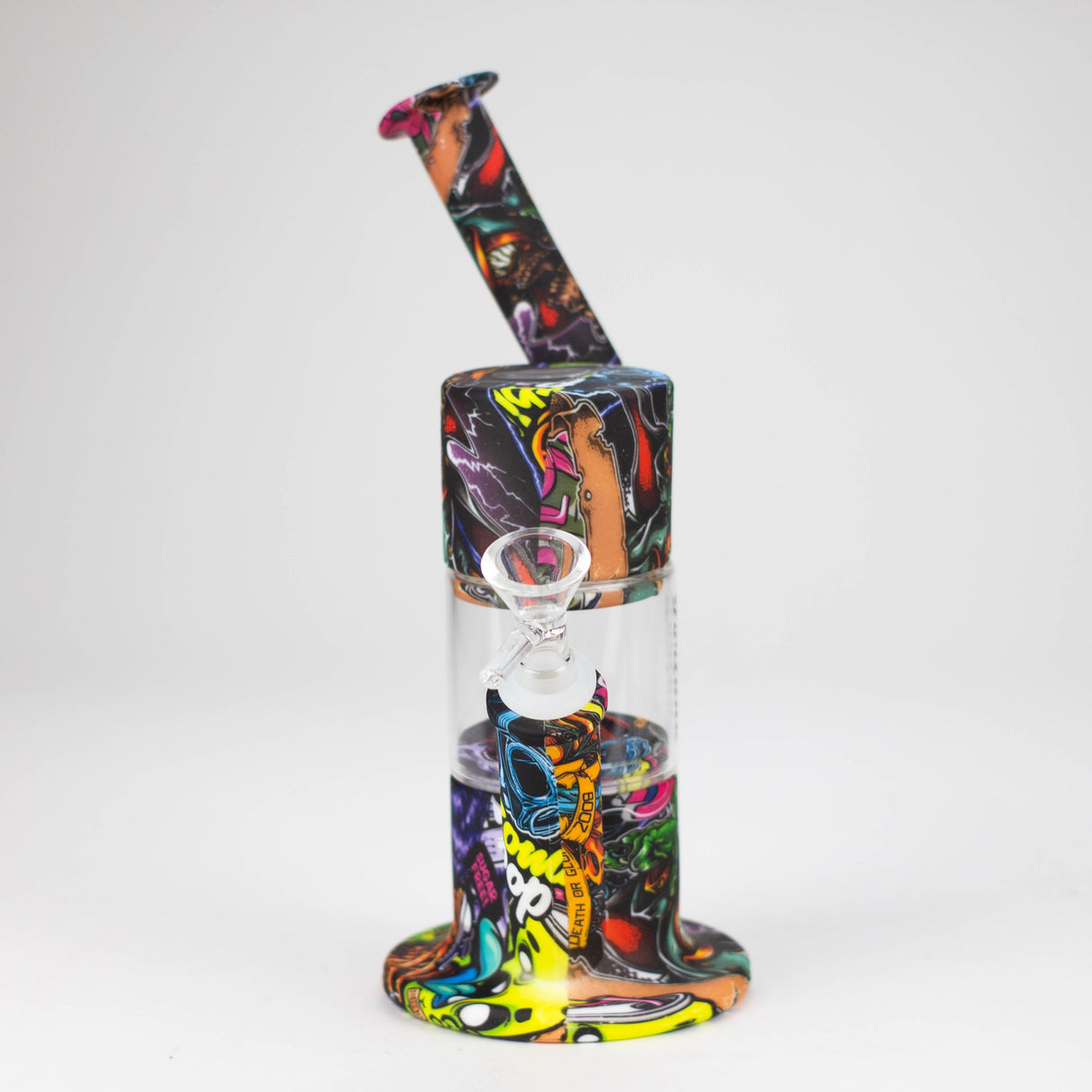Fortune | 7-½" Hydrographic Silicone Detachable Bong-Assorted Resin · Silicone · Plastic Bong Super Supplys Inc