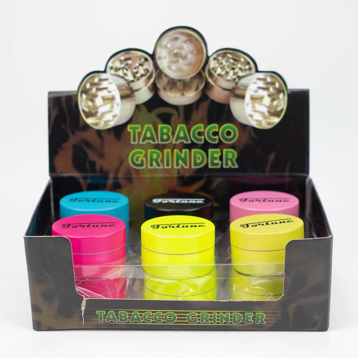 Fortune | Mini 3 Parts Herb Grinder Box of 12 Display Pack Super Supplys Inc