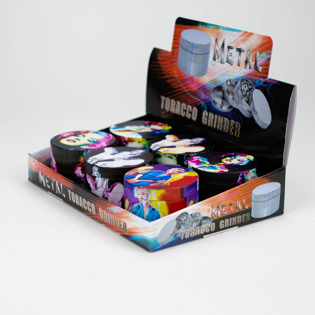 4 Parts Movie star Grinder Box of 6 Display Pack Super Supplys Inc