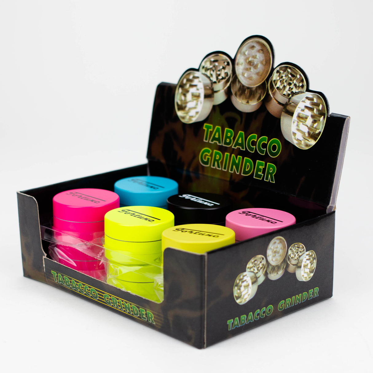 Fortune | Mini 3 Parts Herb Grinder Box of 12 Display Pack Super Supplys Inc