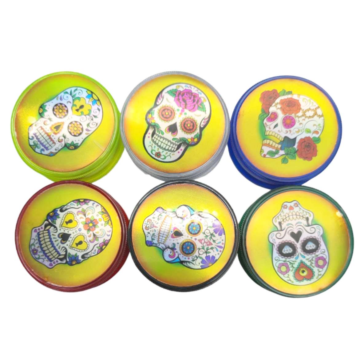 Calavera 2 Parts Plastic Grinder Box of 24 Display Pack Super Supplys Inc