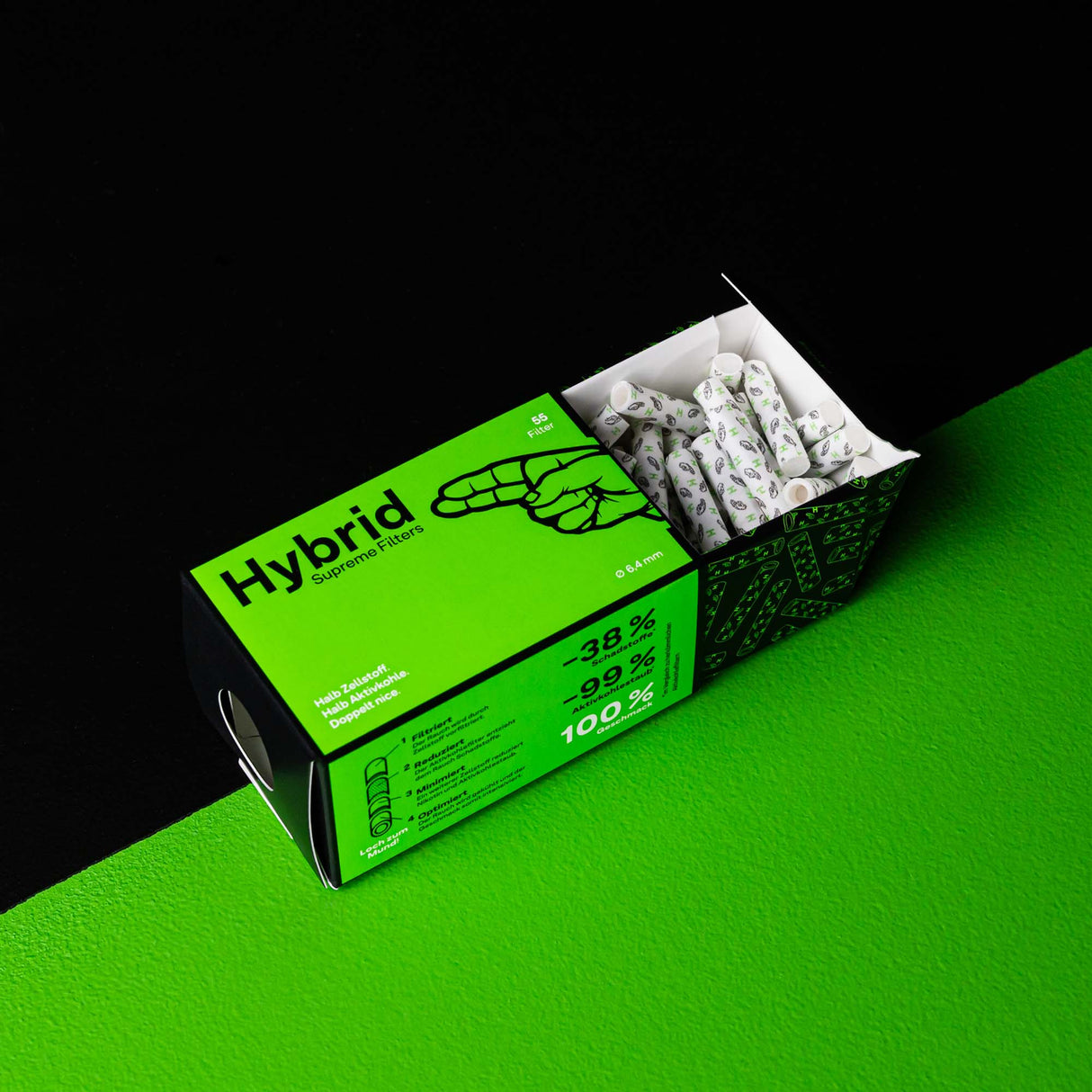 Hybrid Supreme Filters | Display Box "Box 55" (8 units) Filter Tip Hybrid Supreme Filter