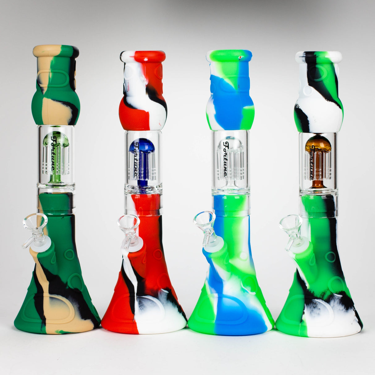 Fortune | 12.5 Inches Silicone Bong With 6 Arms percolator Resin · Silicone · Plastic Bong Super Supplys Inc