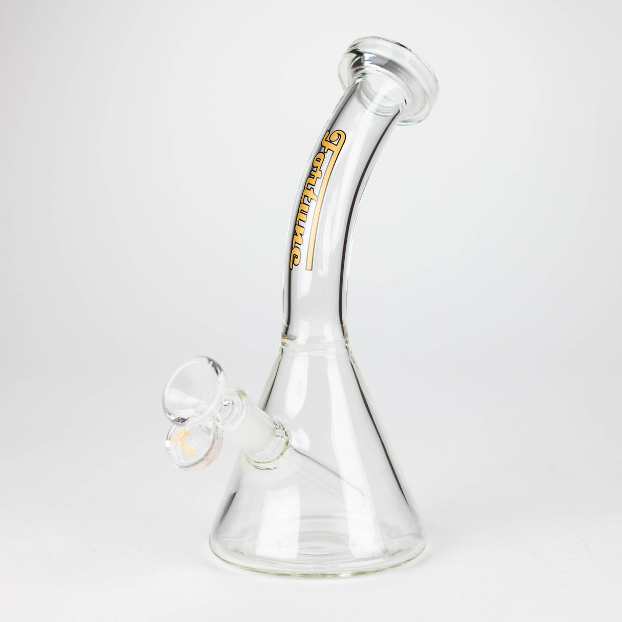 Fortune | 8" Bong With Slider Glass Bong Super Supplys Inc Gold